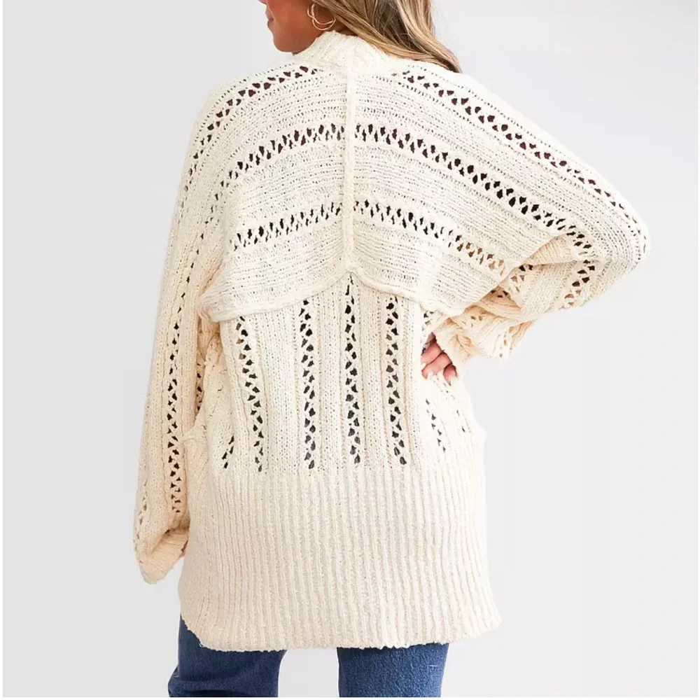 Free People Cream Button-Front Cardigan - Picture 2 of 8